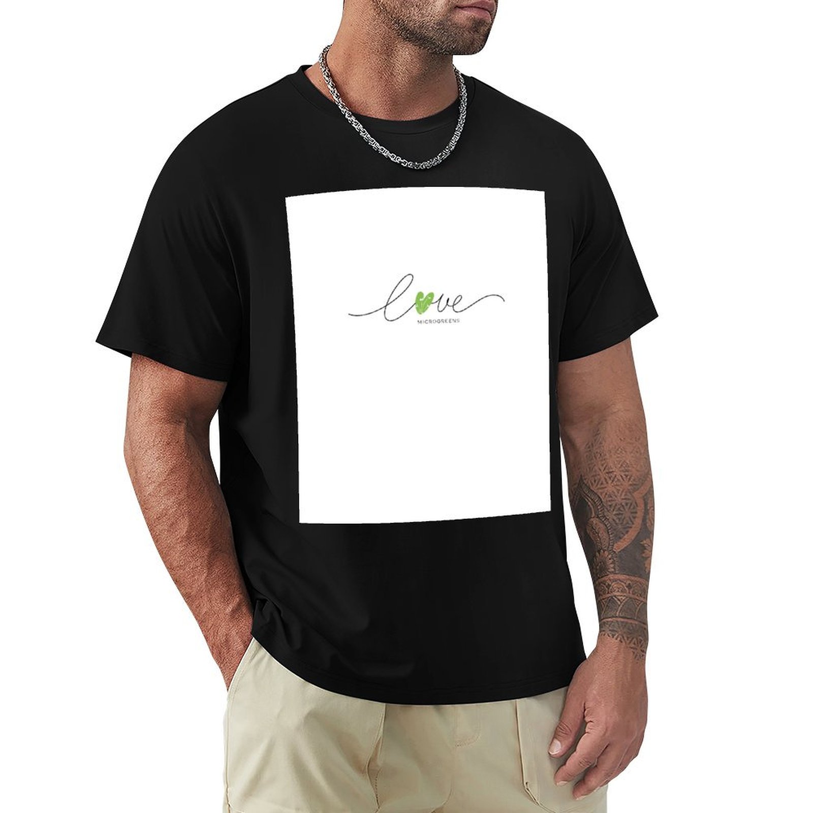 Urban Farming Microgreens - تي شيرت مريح للعمل للرجال بطبعة
