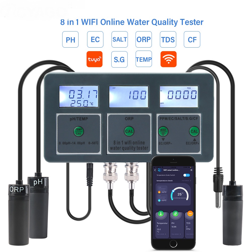 Ph Up Down Solution - Tuya WiFi الرقمية PH ORP TDS