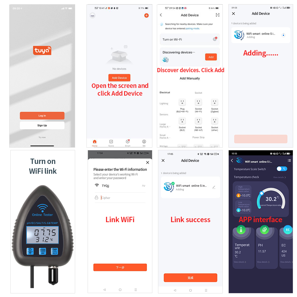 Tuya WiFi مقياس جودة المياه ،  - مراجعة Ph Up Down Solution وسعره