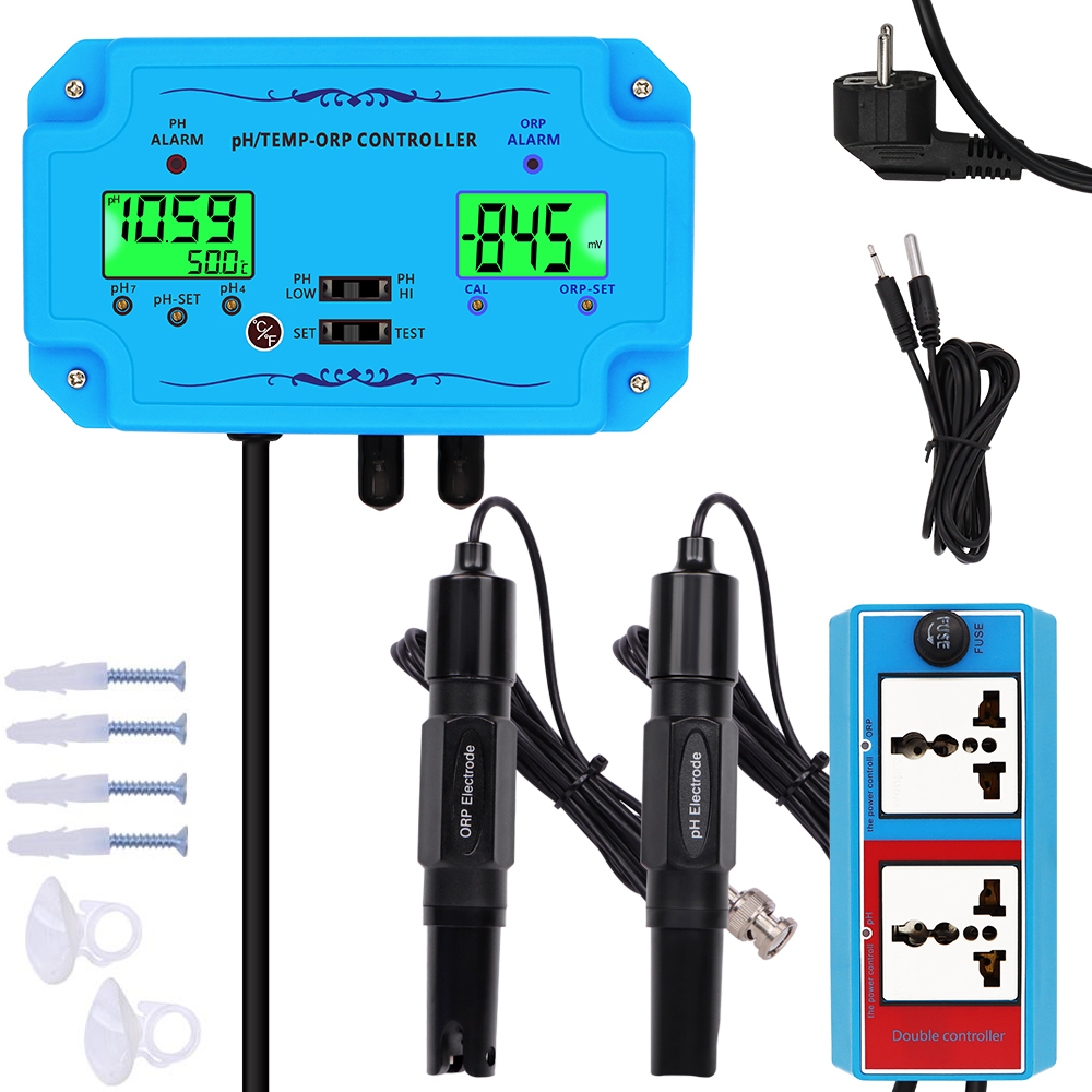 جديد 3 in1pH/ORP/تحكم في درجة  - مراجعة Ph Up Down Solution وسعره