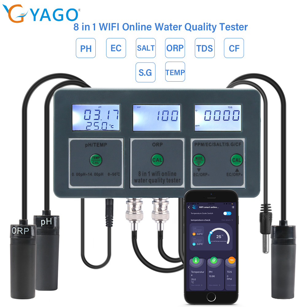 جهاز YAGO 8 في 1 لاختبار جودة  - مراجعة Ph Up Down Solution وسعره